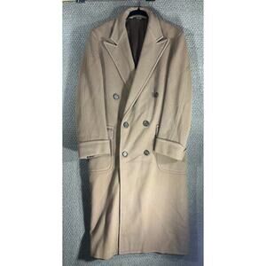 Stunning Mark Shale Black Men’s Overcoat Toffee Colored 100% Wool Men's 44L